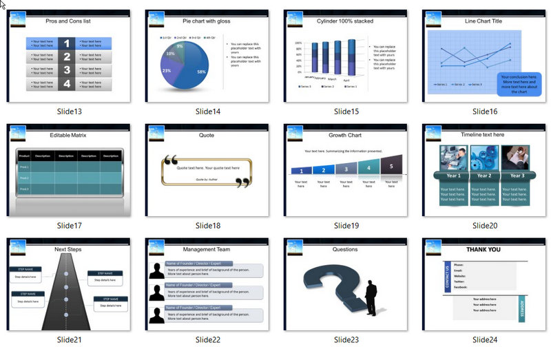 PowerPoint Utilities Windmill Template 02