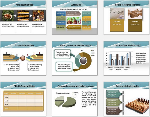 PowerPoint Blue Wave Intro Charts 2