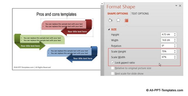 PowerPoint Design Habit resizing shapes