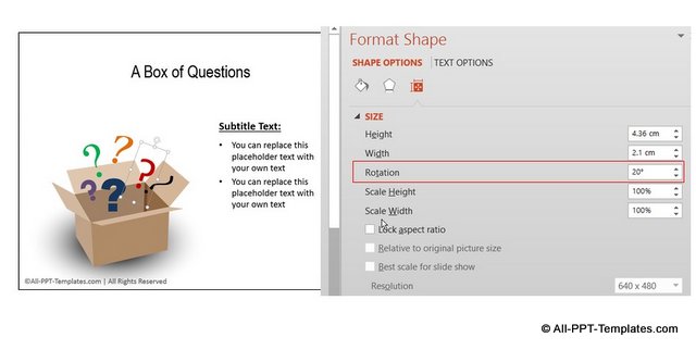 PowerPoint Design using Rotation option
