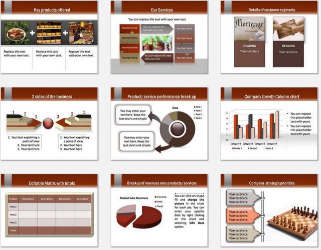 PowerPoint Visiting Card Charts 2