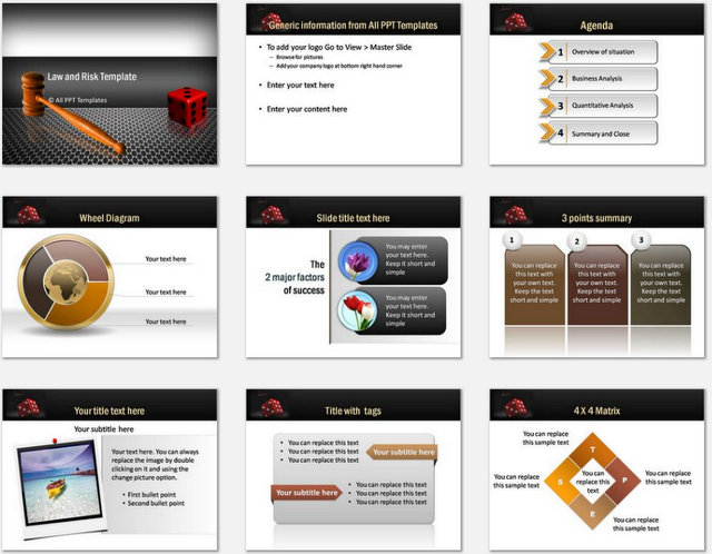 PowerPoint Law and Risk Charts 1