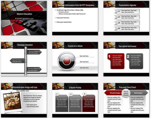 Modern Education Pptx Charts 1