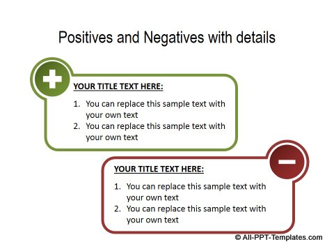 PowerPoint Positive Negative Comparisons 04