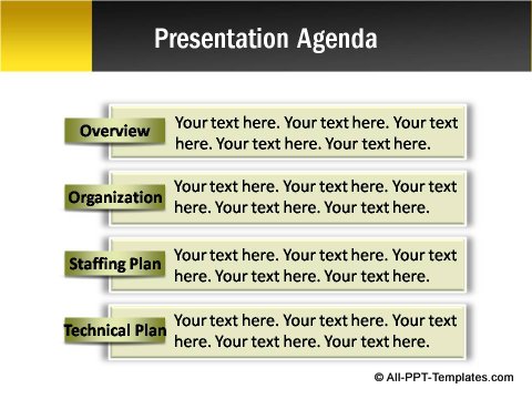 Pptx Project Blueprint  Presentation Agenda