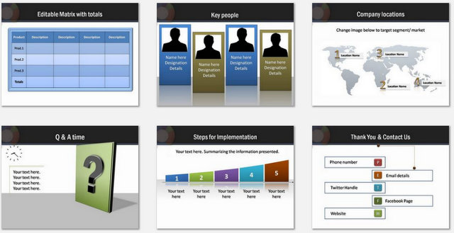 PowerPoint Sales Data Charts 03