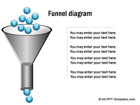 Simple metallic funnel diagram.