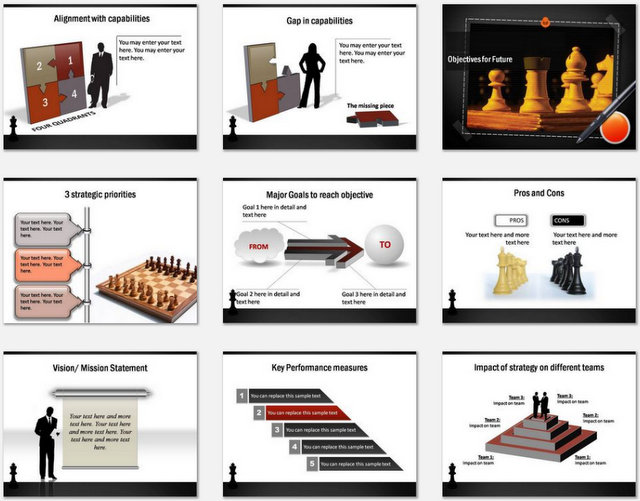 PowerPoint Strategy Drawing Board Charts 02