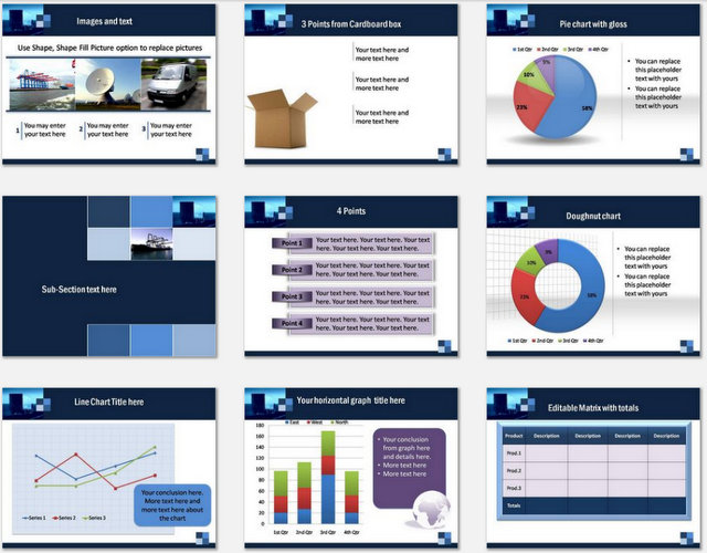 PowerPoint Transport Modes Charts 02