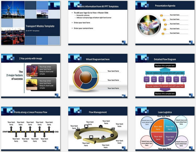 PowerPoint Transport Modes Charts 01