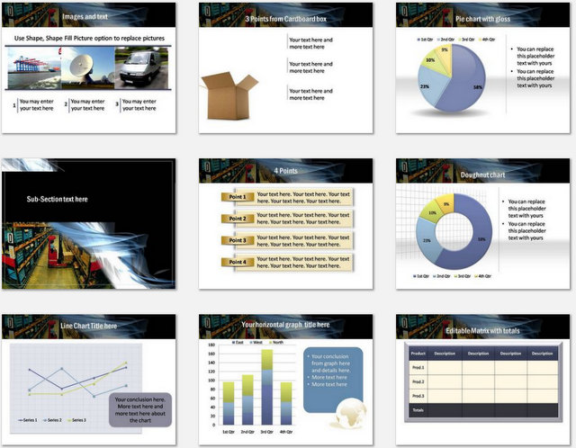 PowerPoint Warehouse Charts 02