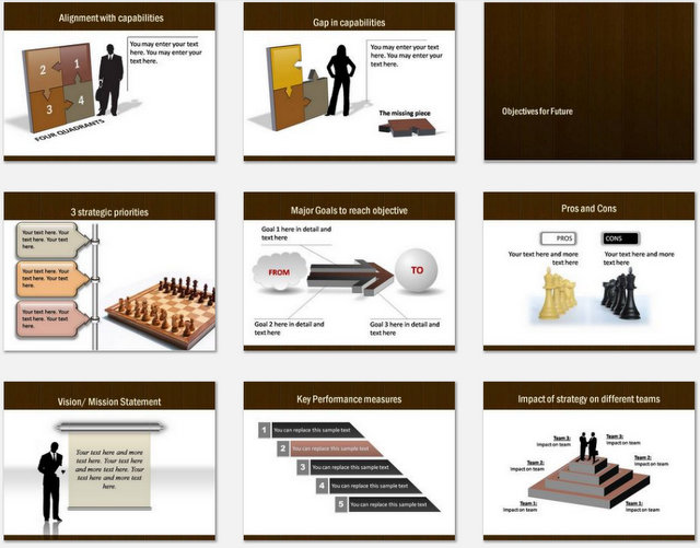 PowerPoint World Strategy Charts 02