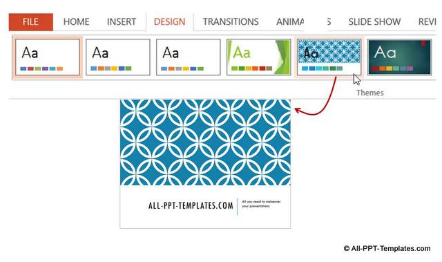 Selecting PowerPoint Design